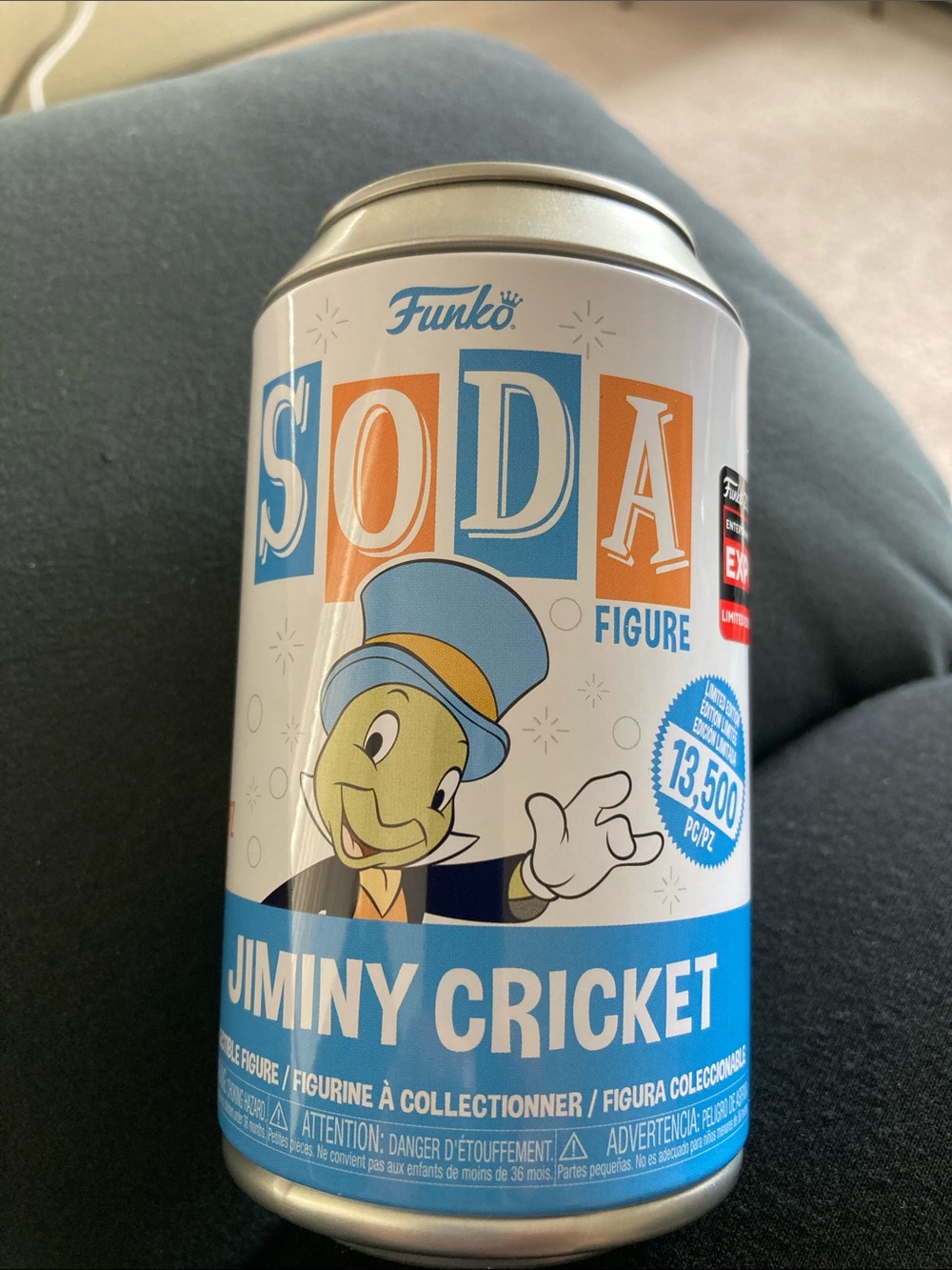 Funko Soda Jiminy Cricket Can - Blue, White & Orange